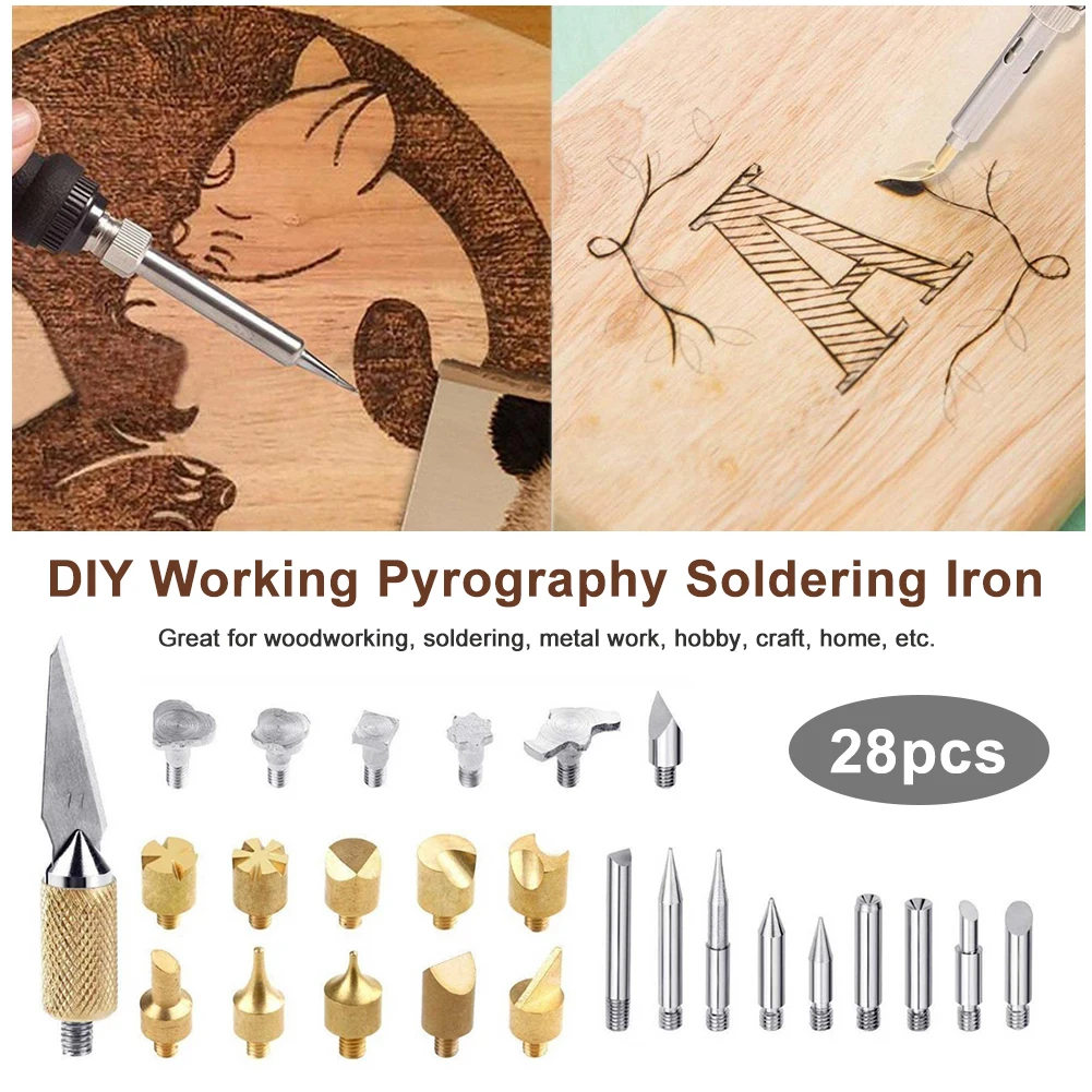 28 шт. художественные Резьба Крафт модели очищайте жало паяльника трафарет