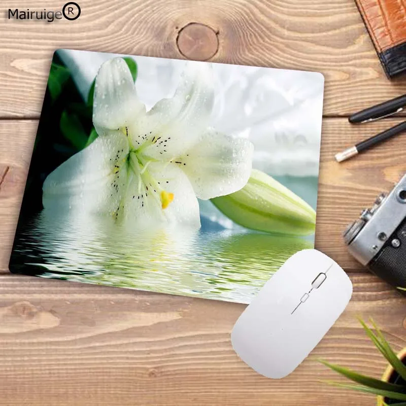 Mairuige летний лотос большой коврик для мыши PC Размер компьютерной площадки 18x22 см игровой большой коврик для мыши продвижение - Цвет: 22X18CM