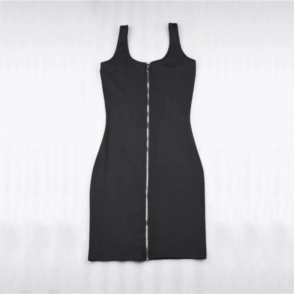 

2021 Women Sexy Solid Color Sleeveless Square Neck Bodycon Party Club Mini Dress For Beach Evening Party Banquet Club