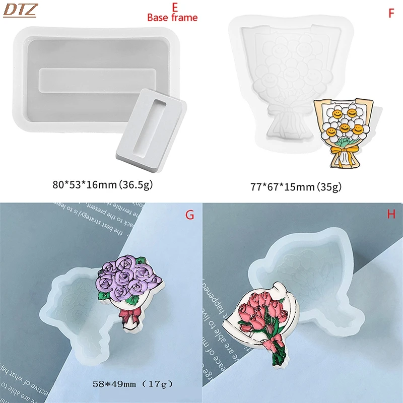 

NEW Transparent Silicone Mould Resin Decorative Craft DIY Bride and groom wedding bouquet Mold epoxy resin molds for jewelry