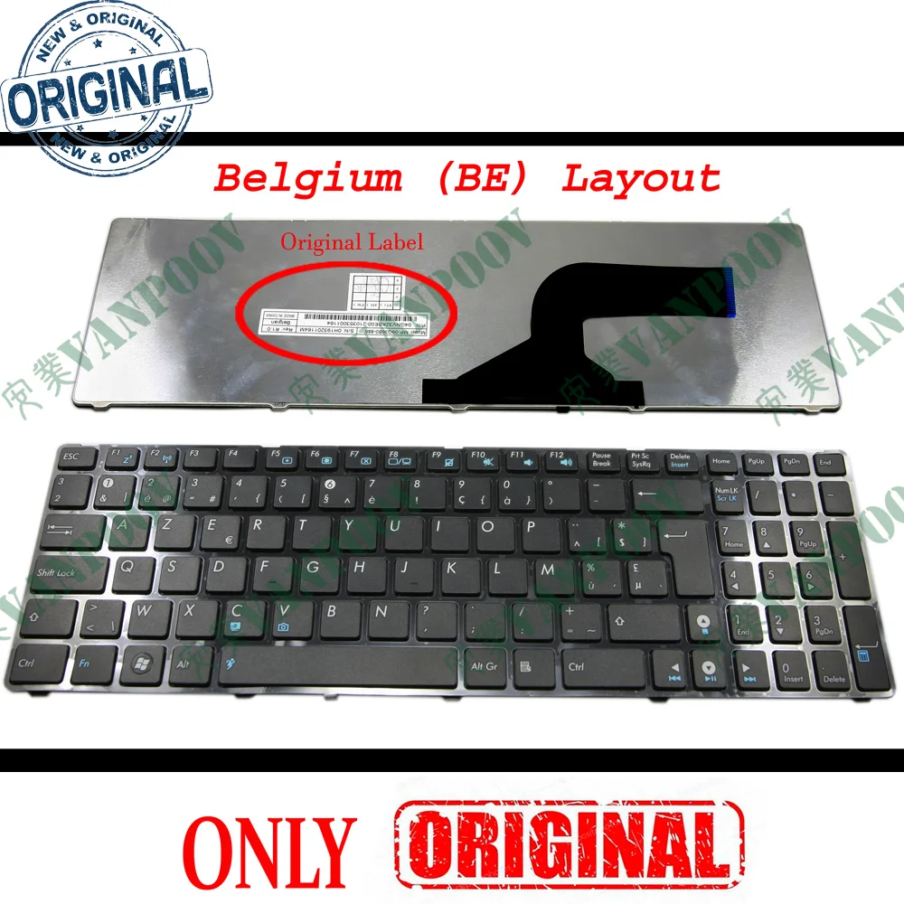 Новая стандартная клавиатура для Asus G60 K52 U50 UX50 X61 G60J G60V G60JX G60VX черная с рамкой