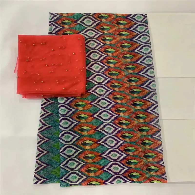 

5+2yards! most beautiful Silk lace Fabric Satin For Dress new arrival African silk fabric good quality LXE041401