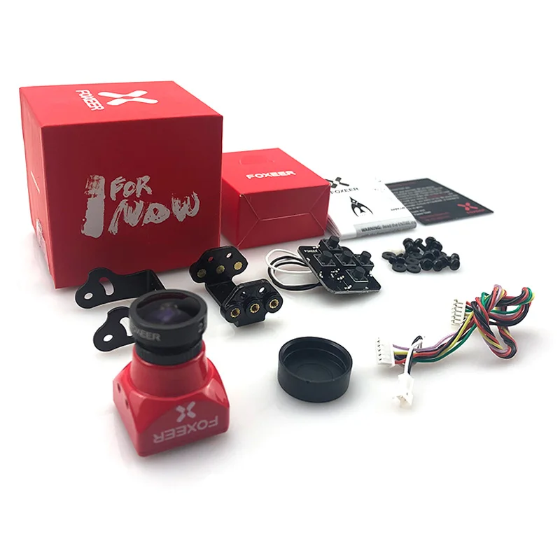 red 2.5mm Foxeer Arrow Mini Pro 1,8 мм/2,5 мм 650TVL WDR FPV камера Встроенный OSD с кронштейном NTSC/PAL для гоночного дрона FPV - Цвет: red 2.5mm