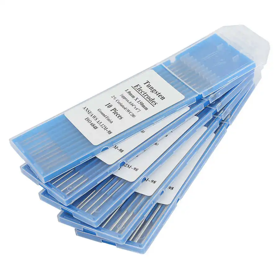 10 шт. WC20 долговечные сварочные электроды из нержавеющей стали и