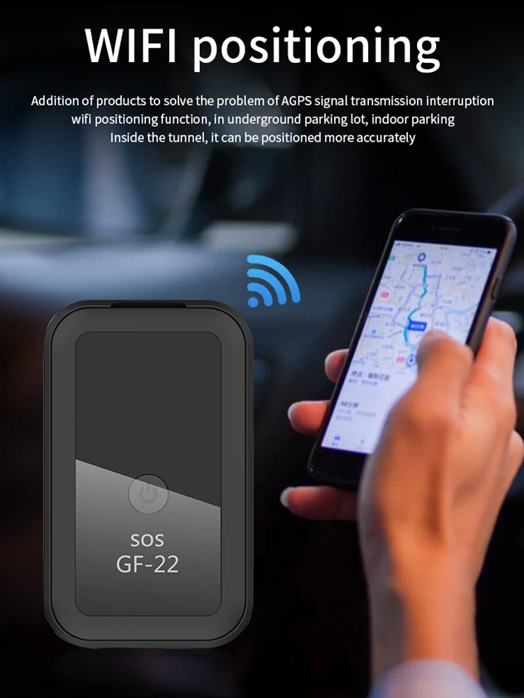 gf 22 gps real time car tracker voice control anti lost device locator antilost device mini precise positioning gps with tf card free global shipping