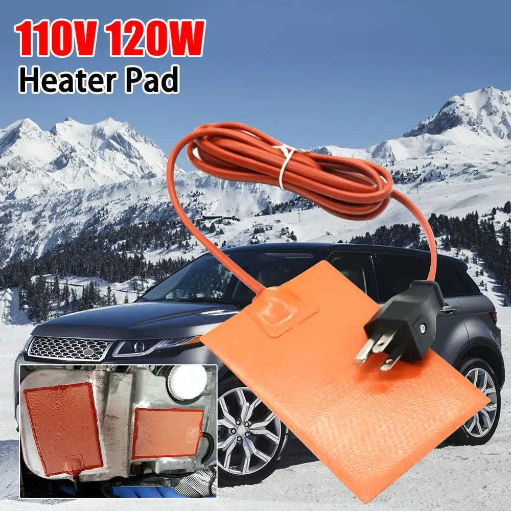 

US Plug 110V 120W Heater Pad Engine Block Hydraulic Tank Heating Plate Pan Sump Heater Mat