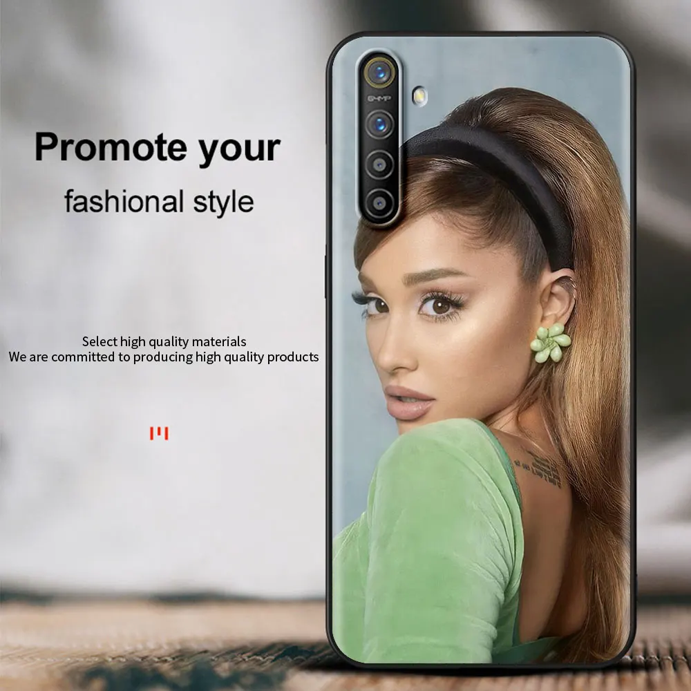 ariana g grande shockproof case for realme c3 8 pro bag fundas silicone soft black cover for realme 6 7 pro c21 shell coque tpu free global shipping