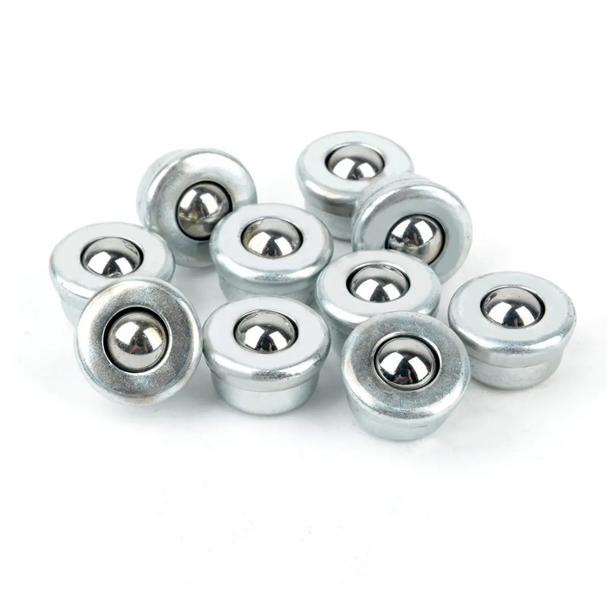 

10pcs Practical CY-8H Metal Ball Transfer 8mm Sliver Conveyor Ball Bearing Unit Conveyor Roller Conveying Wheels