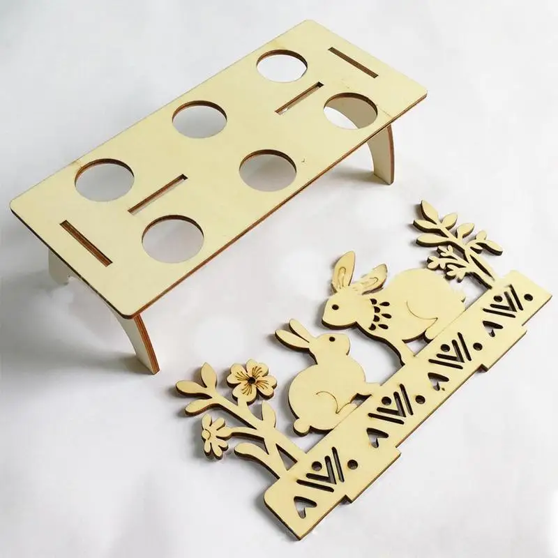 

Bunny Egg Holder DIY Easter Supplies Party Wedding Decoration Table Y9F2
