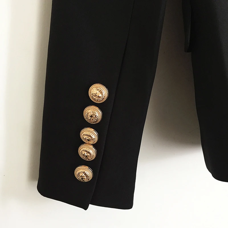 

TOP QUALITY New Fashion 2021 Designer Blazer Jacket Women's Double Breasted Metal Lion Buttons Blazer Outer size S-XXXL