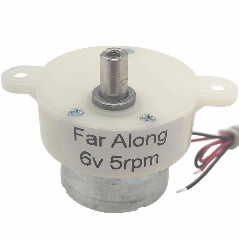 Мини-микро-редукторный двигатель постоянного тока 6 в 5 об/мин/100 об/мин