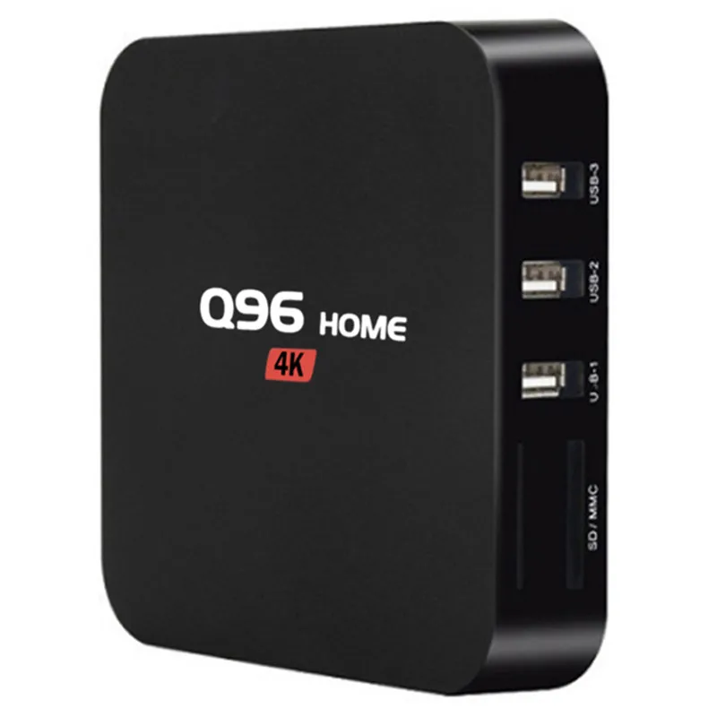 Q96 Умный домашний ТВ-бокс на Rockchip 3229 Android 8,1 1 ГБ ОЗУ 8 ГБ EMMC 2,4 ГГц WiFi 100 Мбит/с H.264 H.265 телеприставка поддерживает 4K 60fps