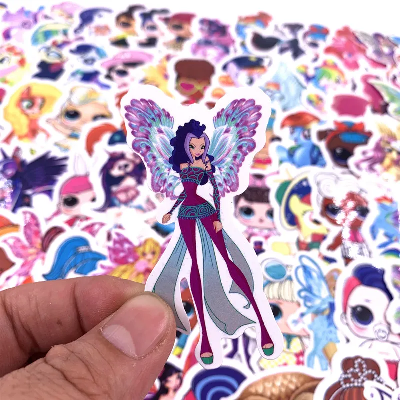 My little pony наклейки с куклами детские игрушки ПВХ не повторять граффити наклейки чемодан автомобиля загрузки гитары водонепроницаемый стикер
