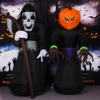 halloween decoration pumpkin demon party decoration inflatable toy led lantern witch skull ghost shop window decoration props