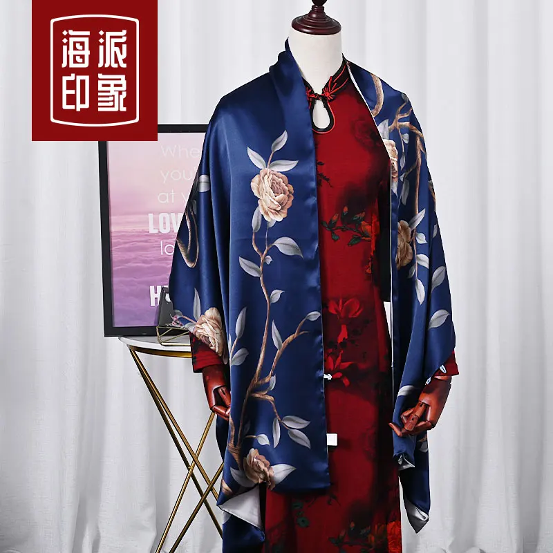 

★of 2020 with western style scarf shawl and female scarves outside long silk silkworm mother cheongsam wedding shawls