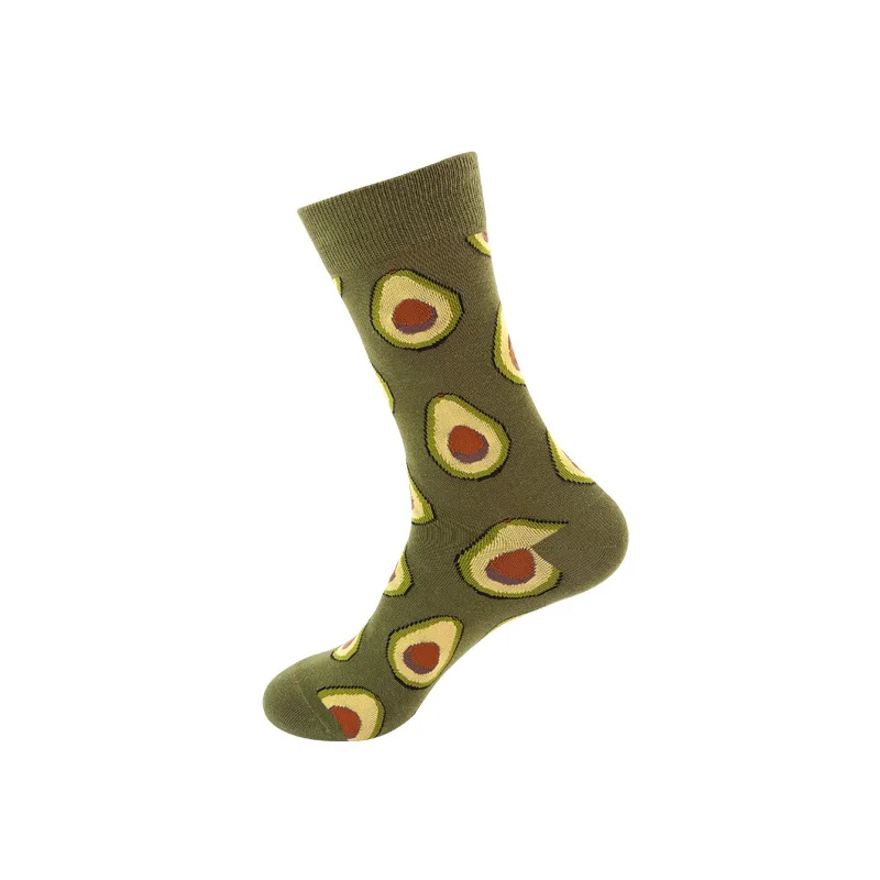 

5 Pairs Unisex Socks Socks autumn and winter tube avocado personality European and American stockings couple stockings female
