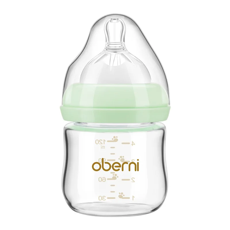 

Safe Newborn Baby Bottle Drink Fruit Juice High Borosilicate Glass Baby Bottle Newborn Gift Squeeze Feeding Bottle Hands Free