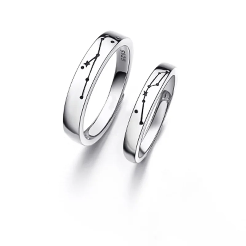 

Creative Cowherd Weaver Girl Horoscope Design Lovers Couple Rings for Women and Men Wedding Promise Valentines Day Jewelry