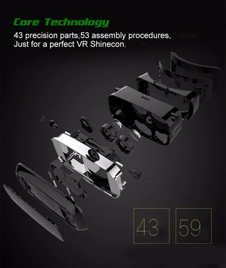 Оригинальная VR shinecon 6 0 гарнитура Версия Очки виртуальной реальности 3D очки для