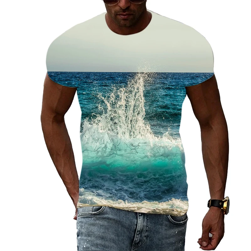 

Футболка мужская с принтом в стиле Харадзюку, модная пляжная Повседневная рубашка с графическим принтом, индивидуальная футболка в стиле х...