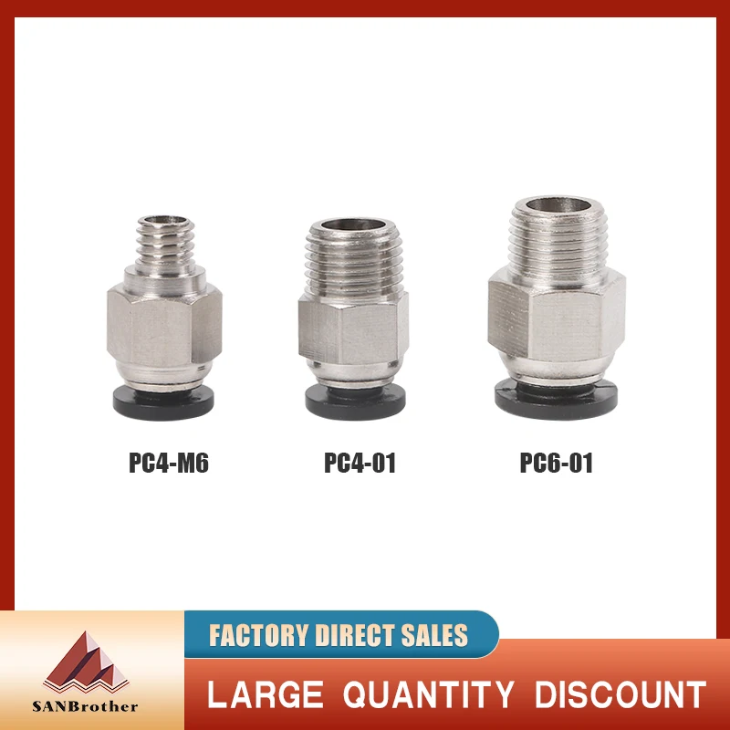 

Pneumatic Connectors Extruder J-head Hotend for OD 4mm or 6mm PTFE Tube Quick Coupler j-head Fittings 3D Printer Parts