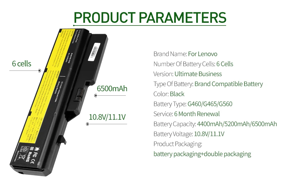 Golooloo 6 ячеек Аккумулятор для ноутбука lenovo IdeaPad B470 B475 B570 G460 G465 G470 G475 G560 G565 G570 G575 G770 G780 V360