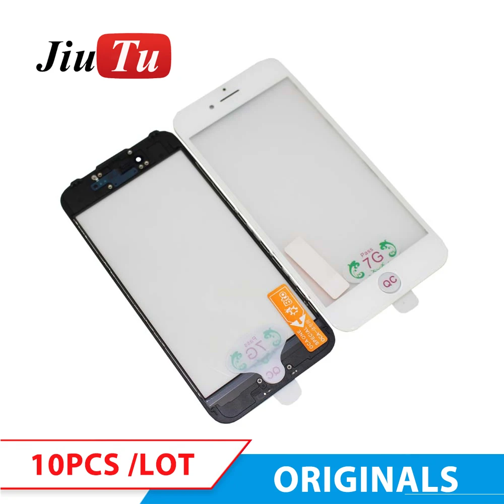 3 в 1 ЖК передний сенсорный экран Стекло внешняя панель Объектив с рамкой ободок +