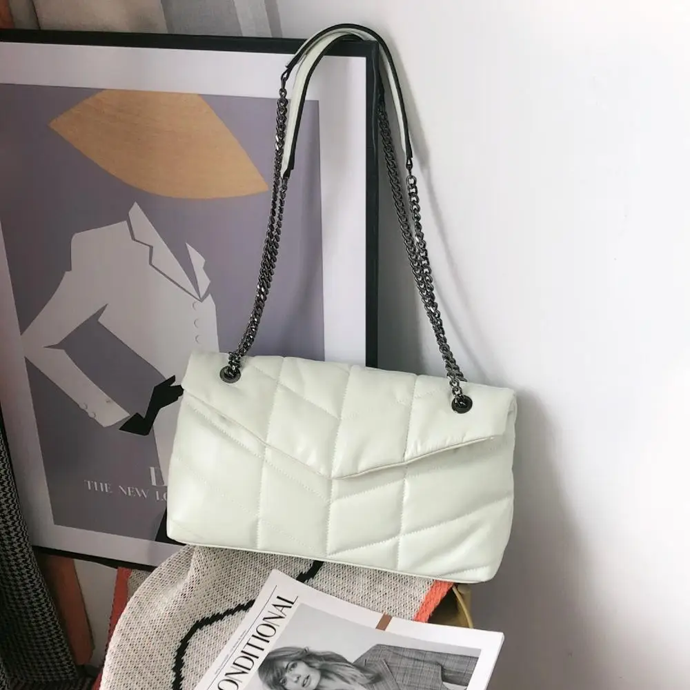 

free shipping 2020 the new style fashion and classic genuine cow leather women one shoulder bag crossbody bag 35cm 7color