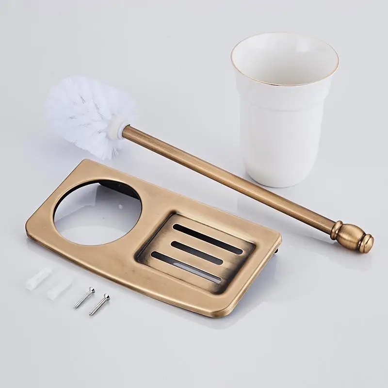 Антикварные/черные/белые держатели для туалетных ершиков с полками ванной