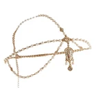 1 шт. Для женщин Boho Винтаж деко Хлопушки цвета слоновой кости мульти бусины-короны Тикка повязка Свадебные цепочка на голову