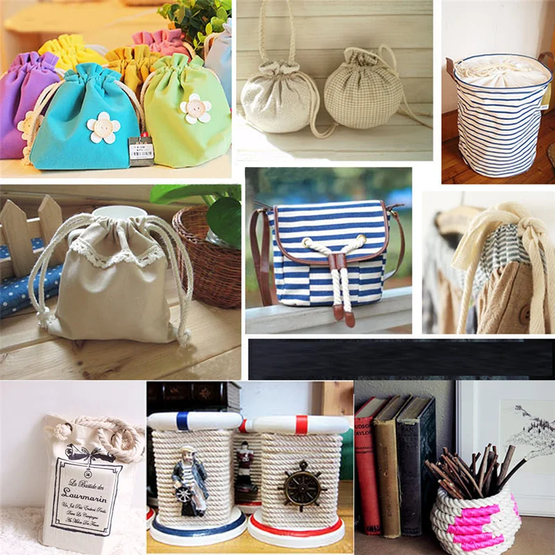 

5mm Colorful Cotton Rope DIY 10 Meters/Roll Twisted Round Cotton Cord Cotton Rope Clothing Draw String Twisted Rope