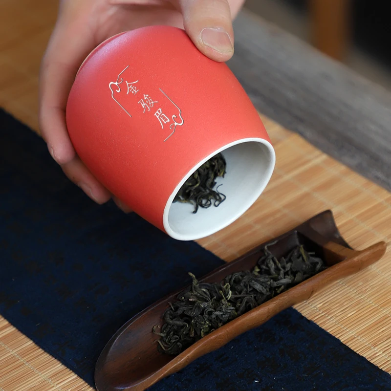 Tea Jar Ceramic Sealed Storage Box Tieguanyin Puɾr Holder Canister Caddies Teaware Accessories Container Caddy Crafts | Дом и сад