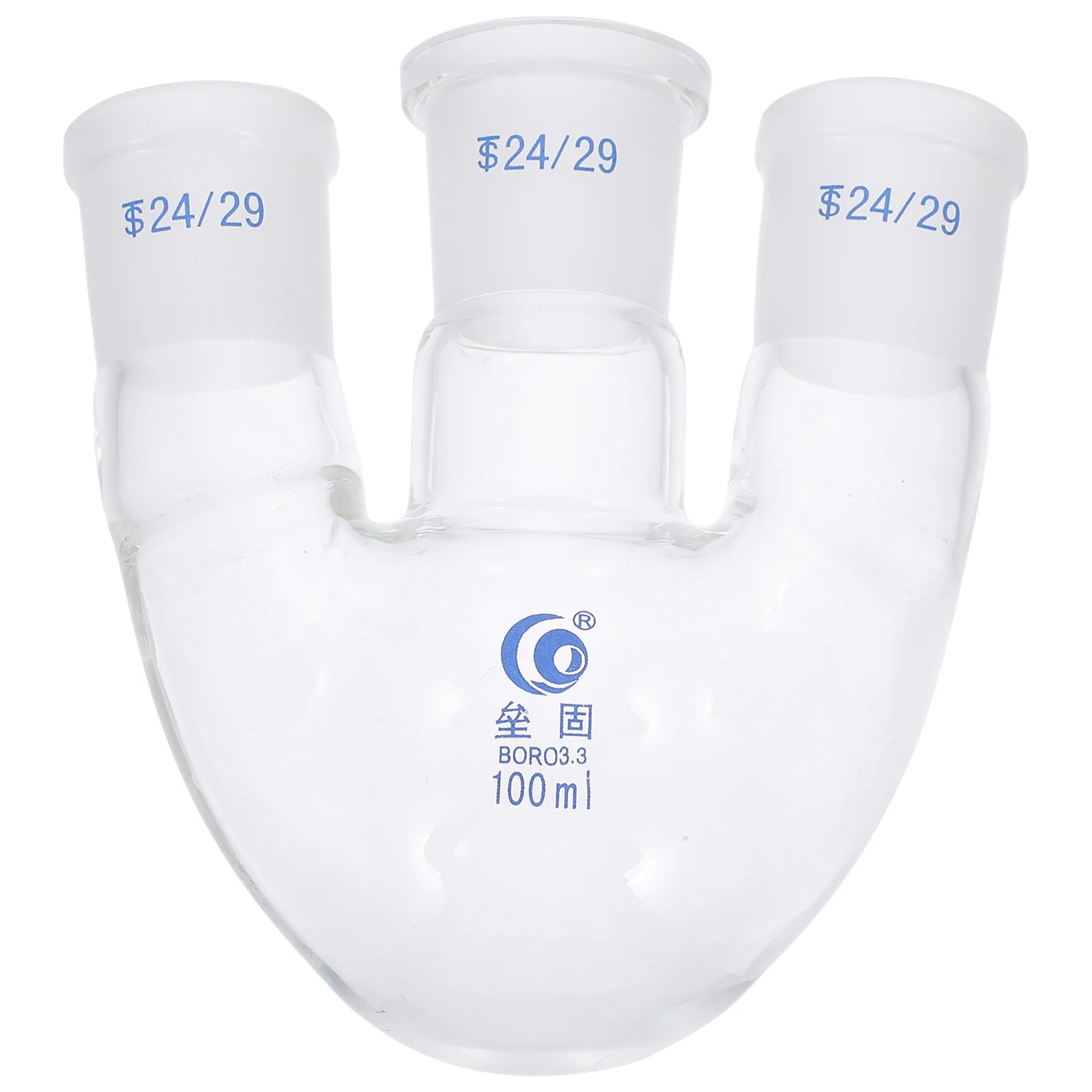 

Лабораторный аппарат, прозрачная стеклянная Мензурка с тремя горлышками, колба для кипячения, 1 шт.