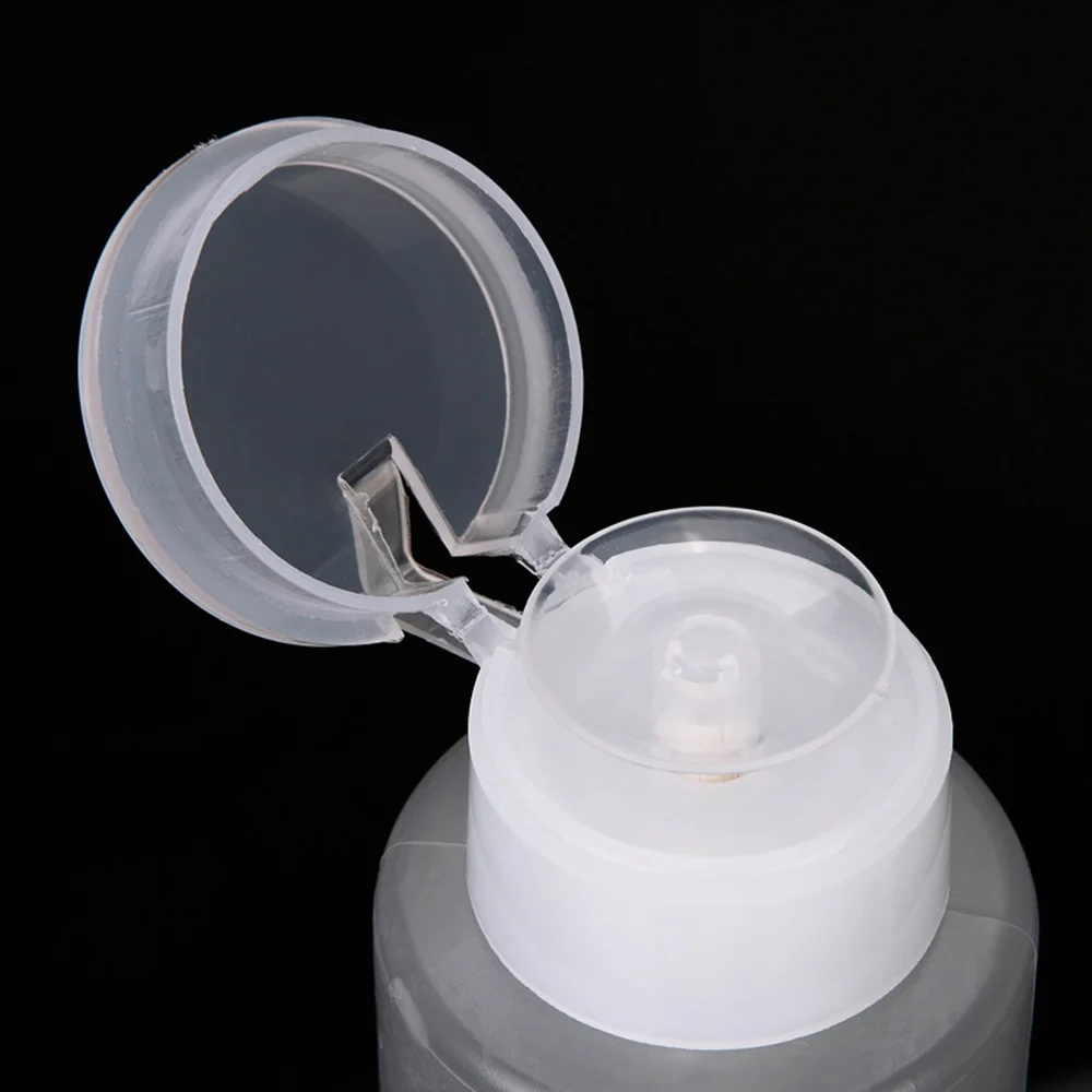 

4pcs Manicure Cleaner Bottles Press Pump Container Manicure Remover Holder Storage Bottle for Home Shop 120ml