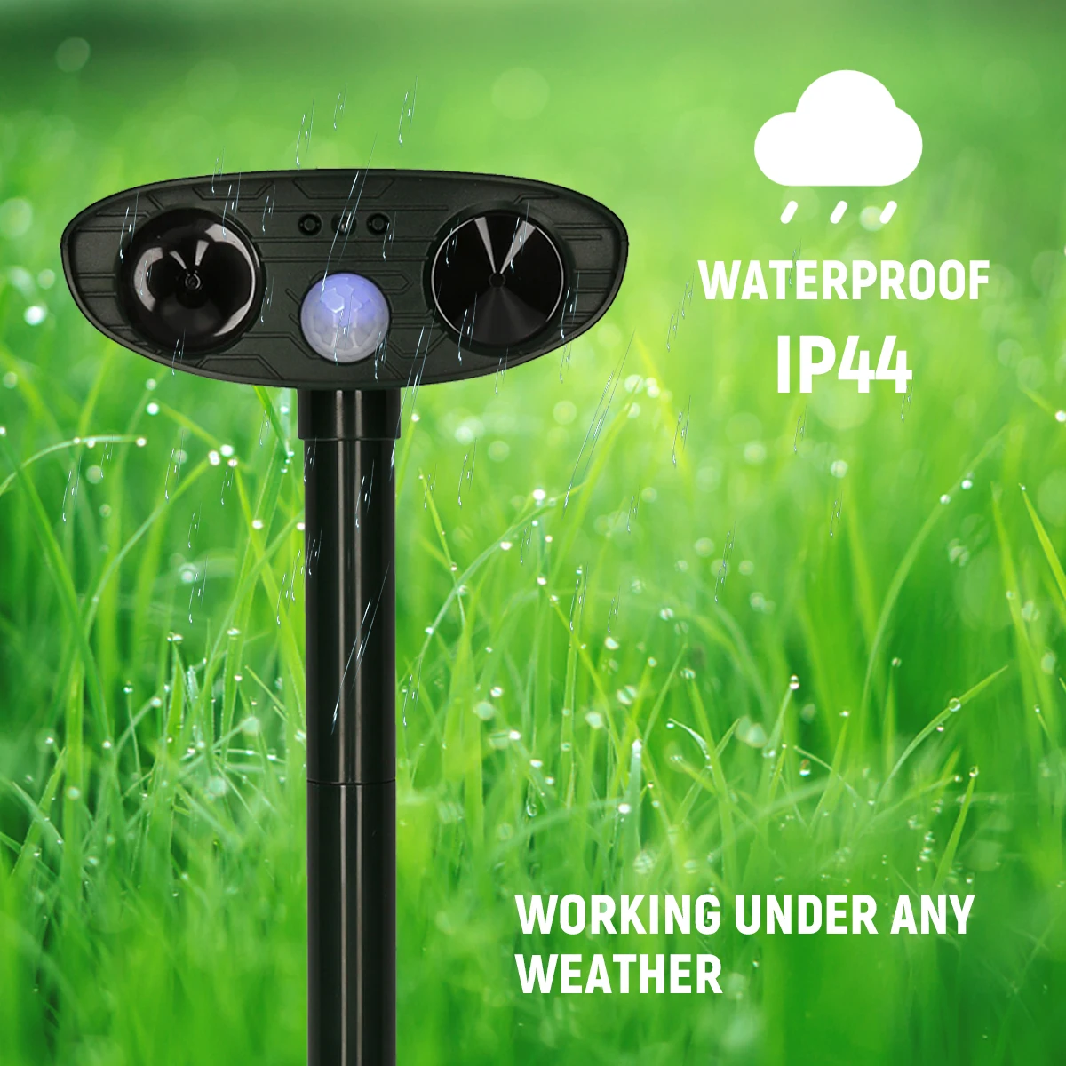 Animal Repeller Outdoor Solar Power Ultrasonic Repellent Deterrent Dog/Cat/Bird/Mice Frighten for Garden | Дом и сад