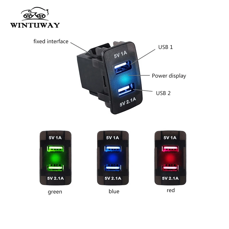 Автомобильное зарядное устройство USB 3 1 А светодиодный дисплей измеритель