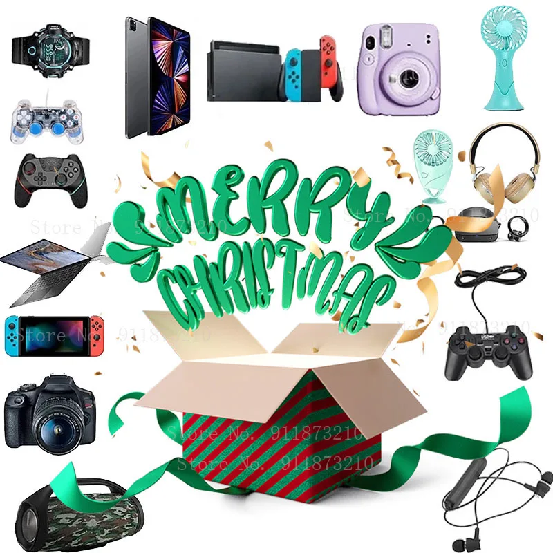 

2022 оригинальная электронная коробка Lucky Mystery Box 100% сюрприз высококачественный подарок от 1 до 10 шт. случайный товар Рождественский подарок