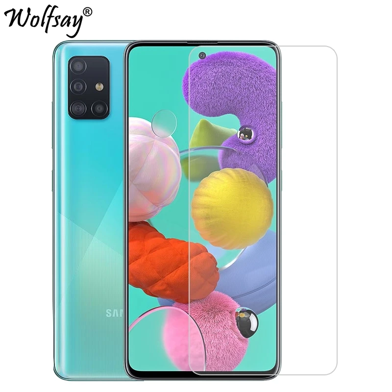 2 шт Стекло для samsung Galaxy A71 A51 A70 A50 A30 A01 Защитное стекло экрана закаленное 9H пленка