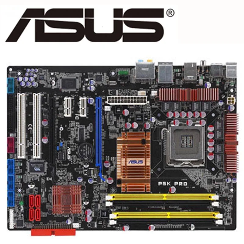 Материнская плата ASUS P5K PRO LGA 775 DDR2 для Intel P35 десктопная материнская ATX системная SATA