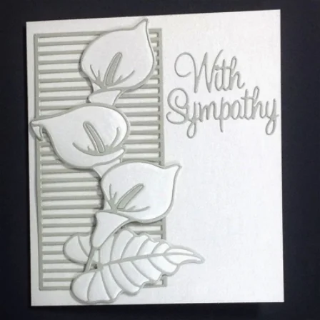 Цветочная ветка Лилия металлическая резка штампы лист для рукоделия Скрапбукинг