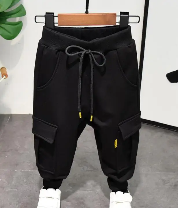 pants Модный комплект одежды из 2 предметов для маленьких мальчиков, топ с буквенным принтом+ длинные штаны, зимняя одежда для маленьких мальчиков 2-6 лет - Цвет: pants