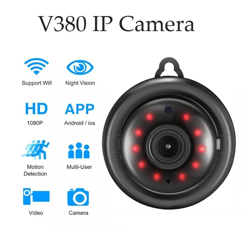 

Mini Wifi IP Camera HD 1080P Wireless Indoor Camera Nightvision Two Way Audio Motion Detection Baby Monitor Mini Camcorder