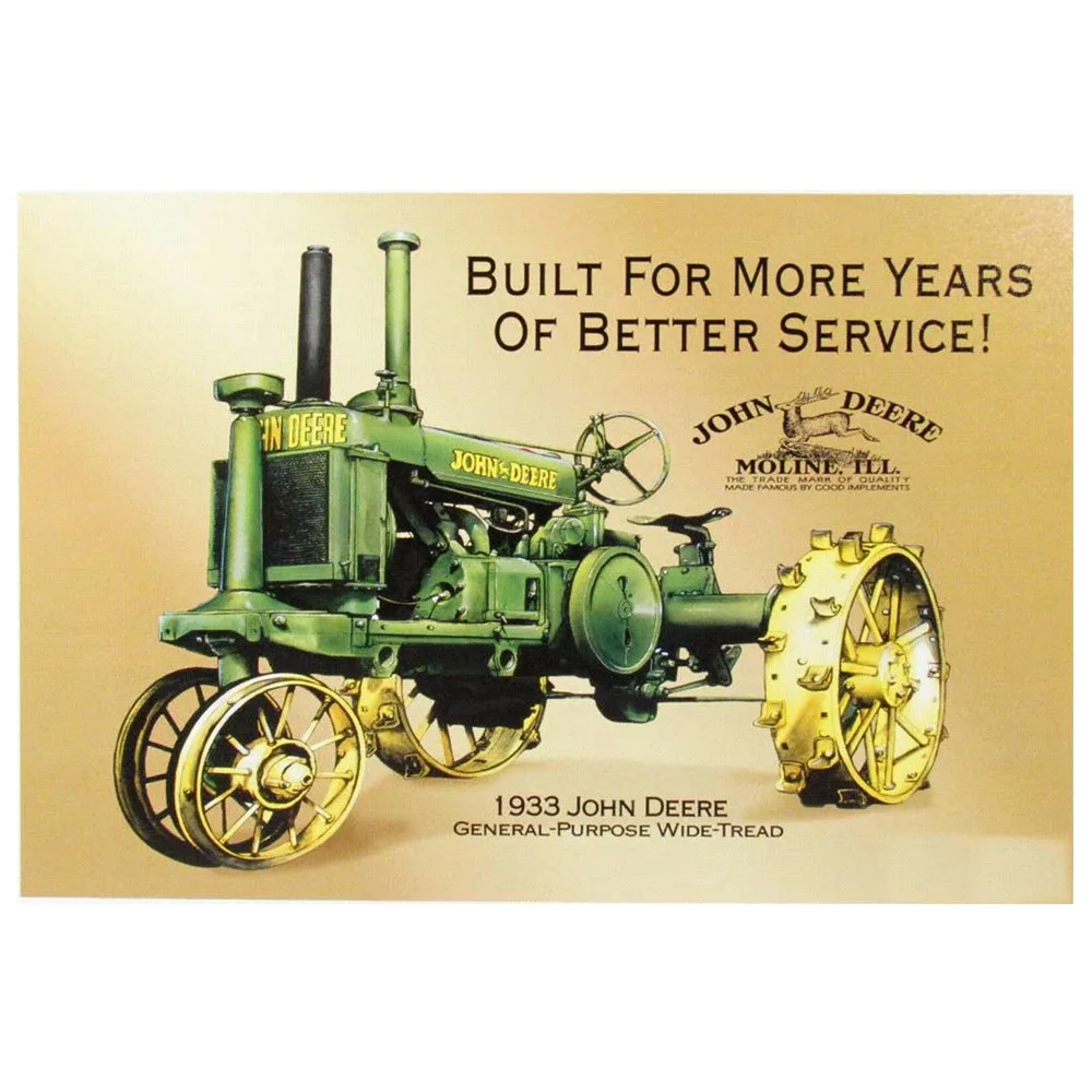 Винтажная машина трактор ферма металлическая Оловянная табличка декор для паба