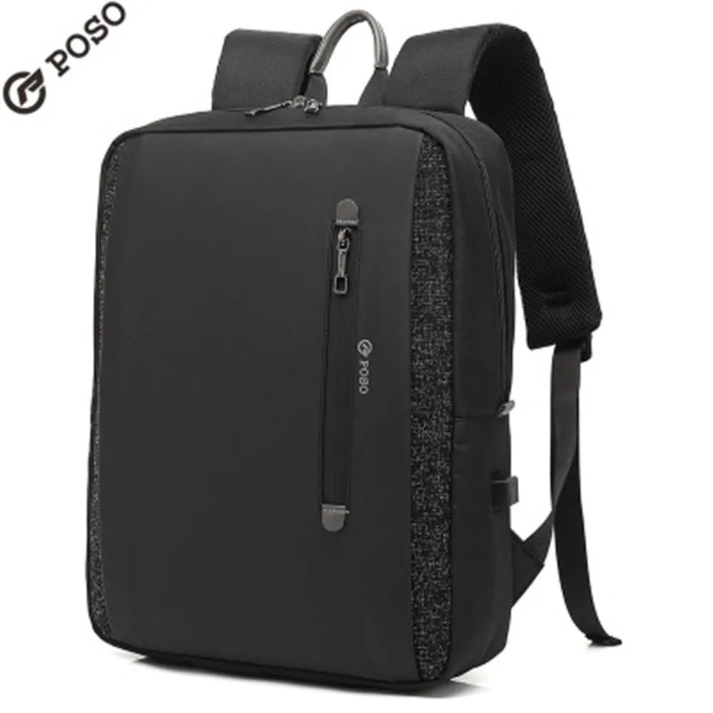 POSO рюкзак 15 6-дюймовый USB для ноутбука многофункциональный деловой