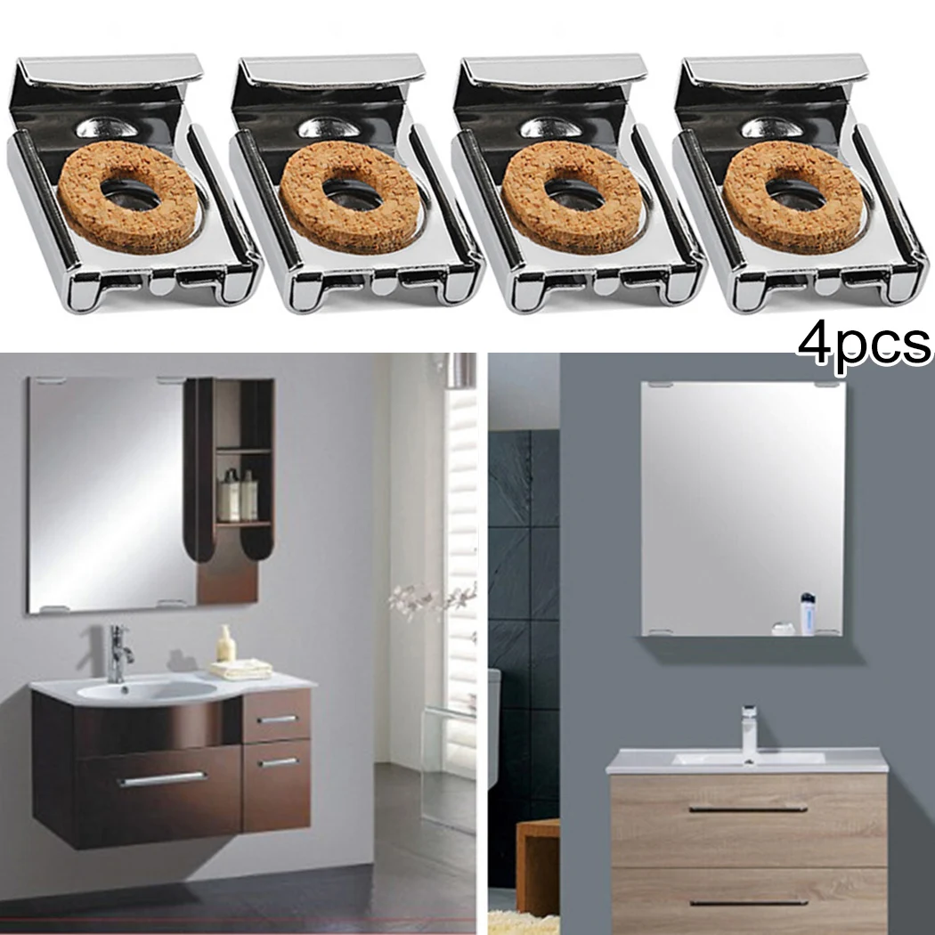 

Mirror Holding Support Glass Fixing Bracket Multifunctional Durable Mirror Clips Mount Clamps Spring Loaded Wall Bracket