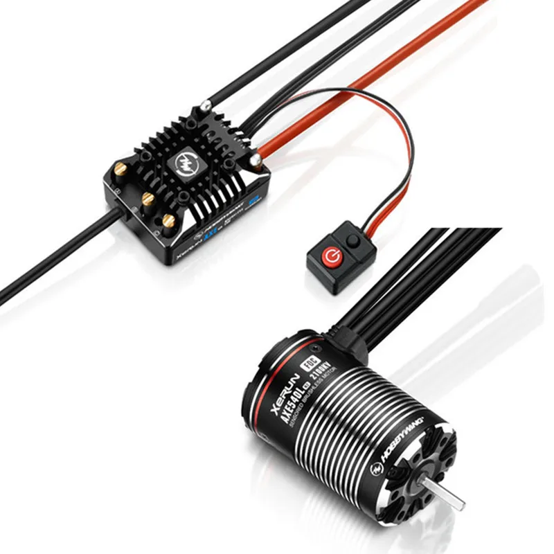 

Waterproof HobbyWing ESC XERUN AXE R2 80A Brushless ESC with AXE540L R2 2100KV Brushless Motor for 1/10 Rock Crawler RC cars