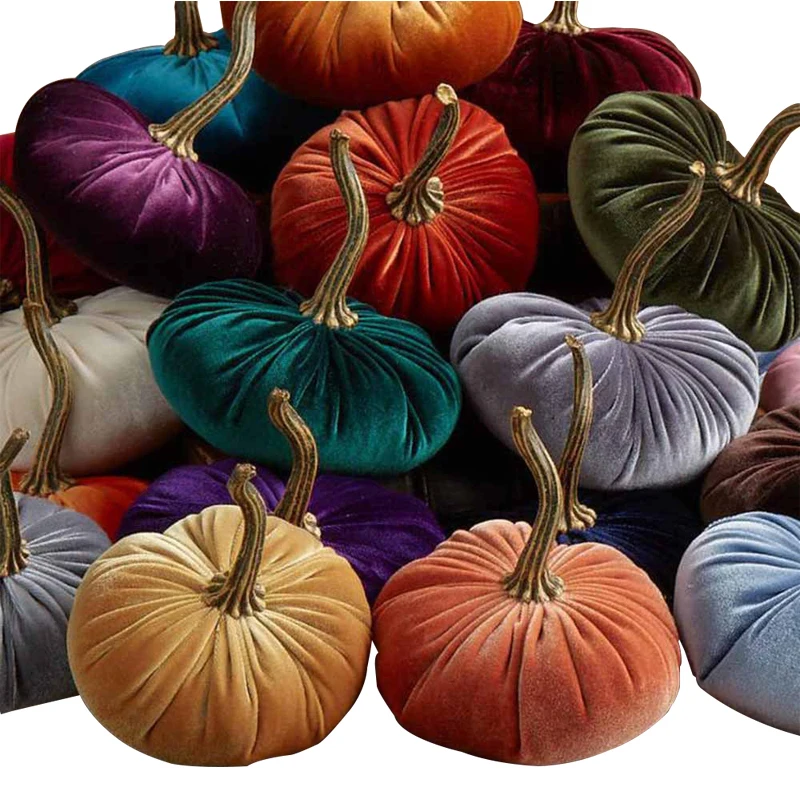 Бархатные тыквы ручной работы 1 шт. супер мягкая набивная Тыква с изысканными