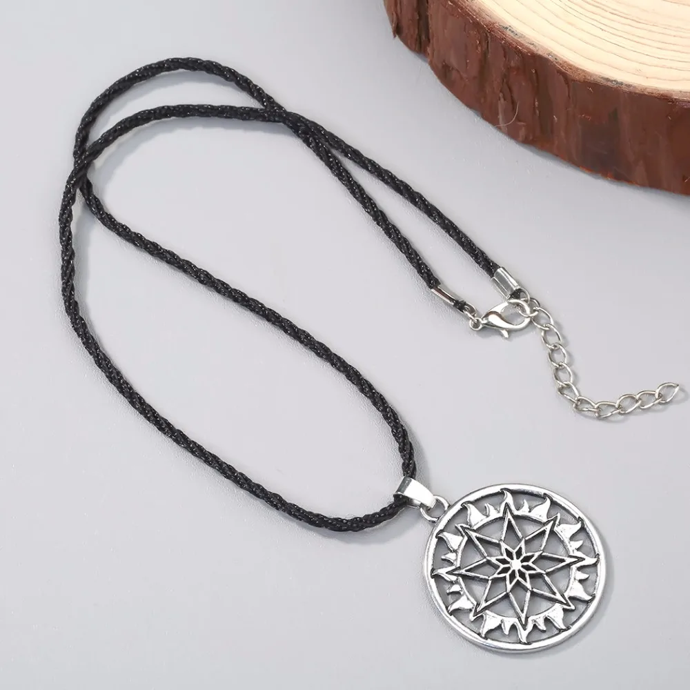 Чандлер подвеска в форме кленового листа ожерелье Ворон узел щит амулет колея