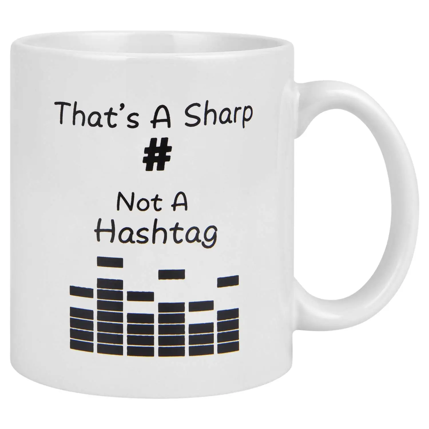 This Is A Sharp Not Hashtag Diesis Higher In Pitch Music 11 Ounces Funny Coffee Mug | Дом и сад