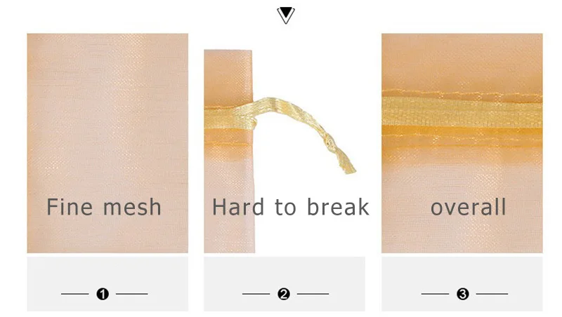 100pcs Solid color pearl jewelry mesh bag Gift candy candy bag cosmetic packaging bag